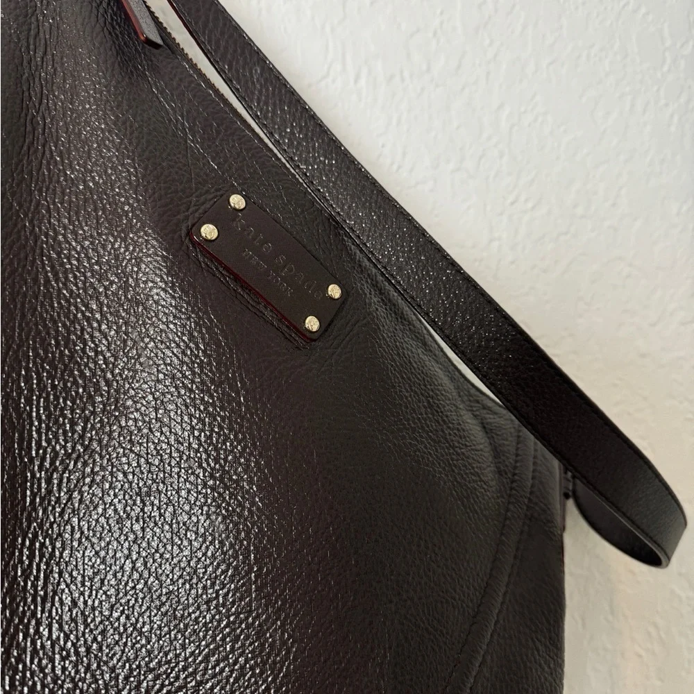 Kate Spade Countries Glossy Pebble Leather Satchel Handbag